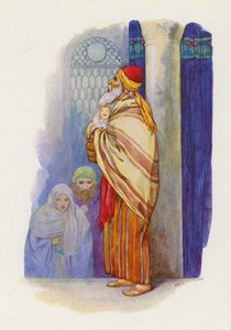 "Seigneur, laisse maintenant ton serviteur partir en paix" (lithographie couleur)