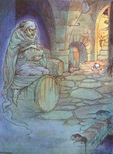 Le vieil homme vêtu de gris, une légende de Douvres (lithographie couleur) - Harry George Theaker