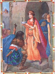 "The lady of Lock Awe" (extrait de The Token) (lithographie couleur)