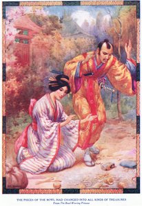 Les morceaux du bol se sont transformés en toutes sortes de trésors (de la princesse au bol) (litho)