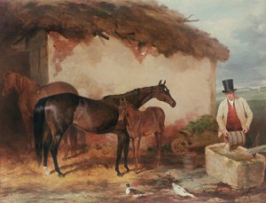 La Jument Peut-être avec son poulain, 1846 - Harry Hall