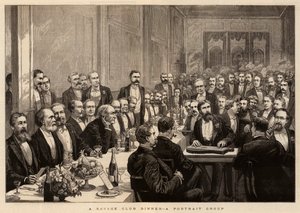Dîner du Savage Club, un groupe de portraits