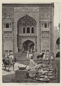 Devant la mosquée du Wazir Khan, Lahore - Harry Hamilton Johnston