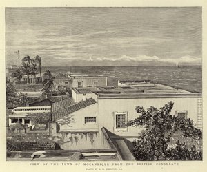 Vue de la ville de Mocambique depuis le consulat britannique - Harry Hamilton Johnston