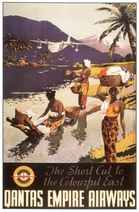 Publicité Qantas empire airways, Carte postale, vers 1950-1954 (affiche)