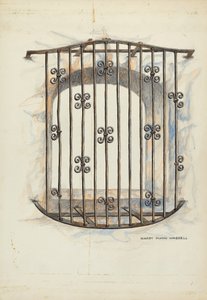 Grille en fer à la fenêtre - Harry Mann Waddell