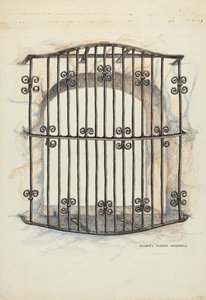 Grille en fer à la fenêtre - Harry Mann Waddell