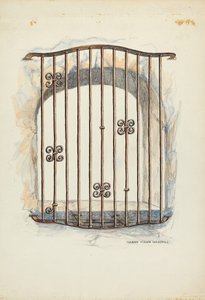 Grille en fer à la fenêtre - Harry Mann Waddell