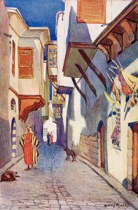 Une rue de Damas, Syrie, vers 1910, tiré de A Book of Modern Palestine par Richard Penlake pub. vers 1910 - Harry Morley