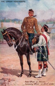 Les Gordon Highlanders, Officier de terrain en Kharki, Officier de compagnie en ordre de drill - Harry Payne