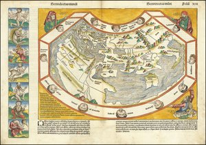 1493 carte du monde - Secunda etas mundi - Hartmann Schedel