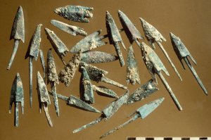 Pointes de flèches trouvées dans la Citadelle de Jérusalem - Hasmonean