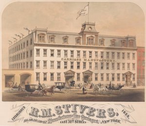 R. M. Stivers, fabricants de carrosses fins, 146-152 East 31st Street, New York, 1872-73 - Hatch and Co.