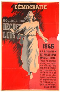 Affiche pro-démocratie française, 1946