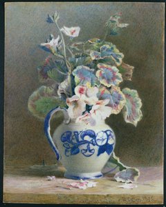 Géraniums dans un pichet en porcelaine, 1875 - Hector Caffieri