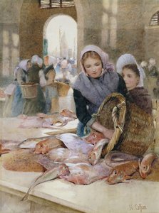 Femmes au marché aux poissons, Boulogne