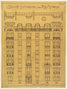 Conception pour la façade de la Société Immobilière de la Rue Moderne, No. 6 - Hector Guimard