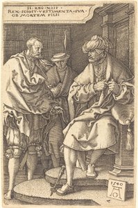 David se déshabillant à la nouvelle de la mort de son fils, 1540 - Heinrich Aldegrever