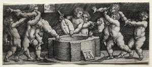 Huit enfants nus à un puits, 1539