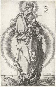 Madonna avec enfant sur le croissant de lune - Heinrich Aldegrever