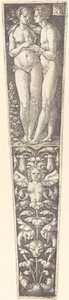 Ornement avec couple nu - Heinrich Aldegrever