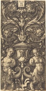 Ornement avec vase et deux figures féminines, 1553
