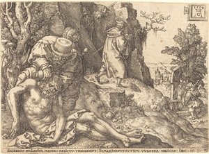 Le Bon Samaritain soignant le voyageur, 1554