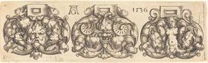 Trois boucles de ceintures côte à côte - Heinrich Aldegrever