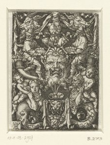 Décoration plate avec grotesques - Heinrich Aldegrever