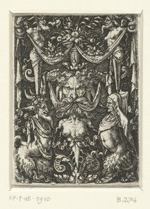 Décoration plate avec grotesques - Heinrich Aldegrever
