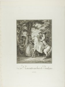 Meeting in the Woods of Boulogne, from Monument du Costume Physique et Moral de la fin du Dix-huitième siècle - Heinrich Guttenberg