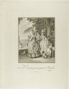 Rendezvous For Marly, from Monument du Costume Physique et Moral de la fin du Dix-huitième siècle - Heinrich Guttenberg