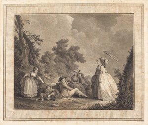 Le mercure de France - Heinrich Guttenberg after Nicolas Lavreince