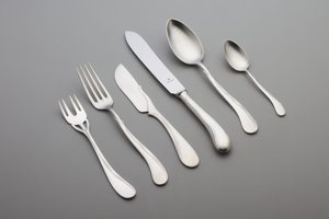 Six pièces de couverts "Tulipan": 1 couteau de table - Heinrich Vogeler