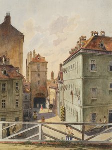 La Neutor avec la maison de garde à Vienne - Heinrich Lang