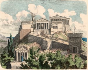 Grèce antique : Athènes, Acropole - Parthénon - Heinrich Leutemann