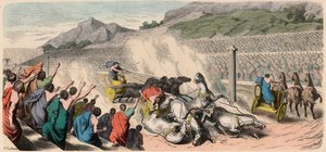 Grèce antique : Jeux olympiques - Course de chars à quatre chevaux dans l