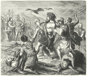 Capture de Tetobod, roi des Teutons, par les Romains après la bataille d