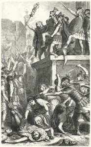 Insurrection par la garde prétorienne dans la Rome antique - Heinrich Leutemann