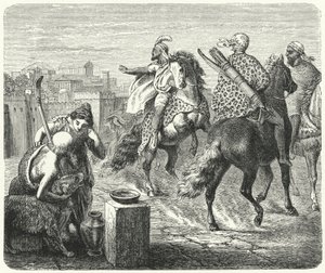 Jugurtha de Numidie quittant la ville corrompue de Rome - Heinrich Leutemann