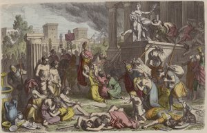 Soldats romains pillant une ville conquise - Heinrich Leutemann
