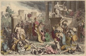 Soldats romains pillant une ville conquise - Heinrich Leutemann