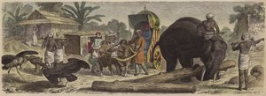 Scène au Bengale, Inde - Heinrich Leutemann
