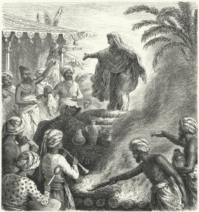 Suttee, coutume funéraire hindoue - Heinrich Leutemann