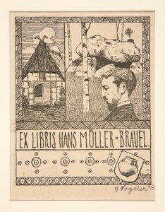 Ex-libris Hans Mueller-Brauel - Heinrich Vogeler