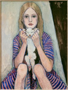 Enfant avec chat