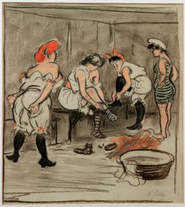 Quatre femmes dans le vestiaire - Heinrich Zille