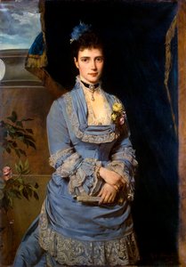 Portrait de la Grande-Duchesse Maria Fyodorovna, Princesse Dagmar du Danemark, 1847-1928, 1874 - Heinrich von Angeli
