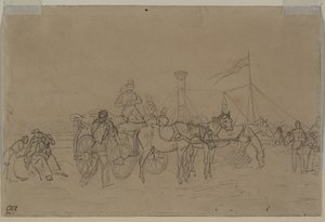 Passagers pour le Bateau à Vapeur du Rhin (verso) - Heinrich von Mayr