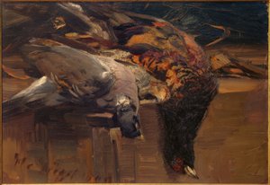 Gibier à plumes abattu - Heinrich von Zügel
